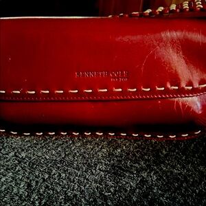 Kenneth Cole Red Leather Clutch